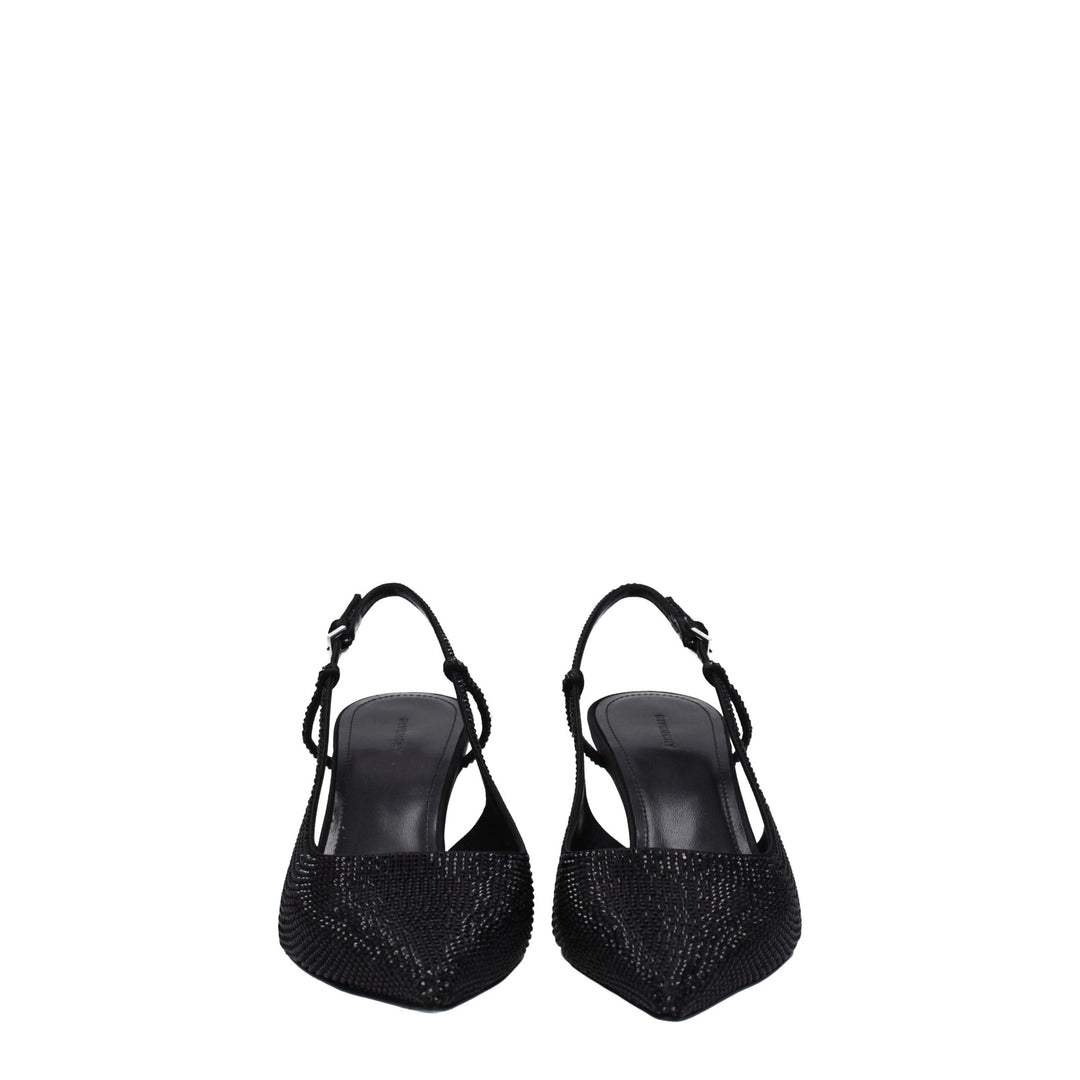 Black Fabric Sandal