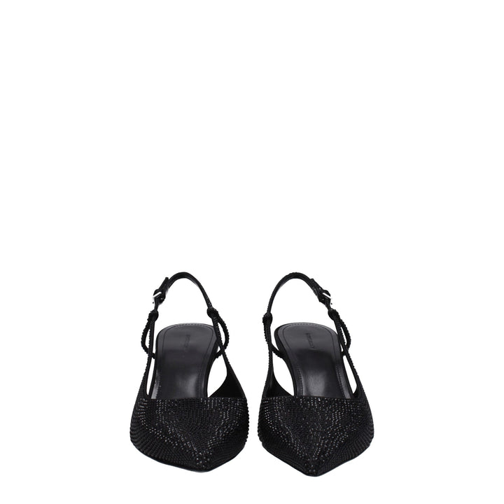 Black Fabric Sandal