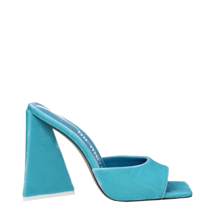 Light Blue Velvet Sandal
