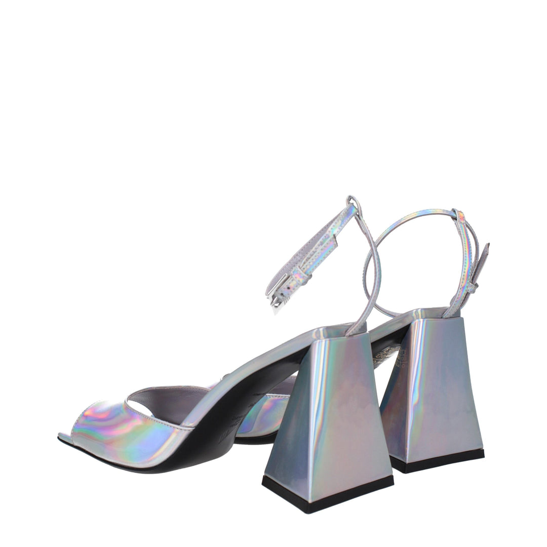 Gray Leather Sandal
