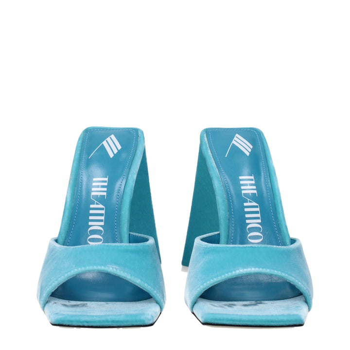 Light Blue Velvet Sandal