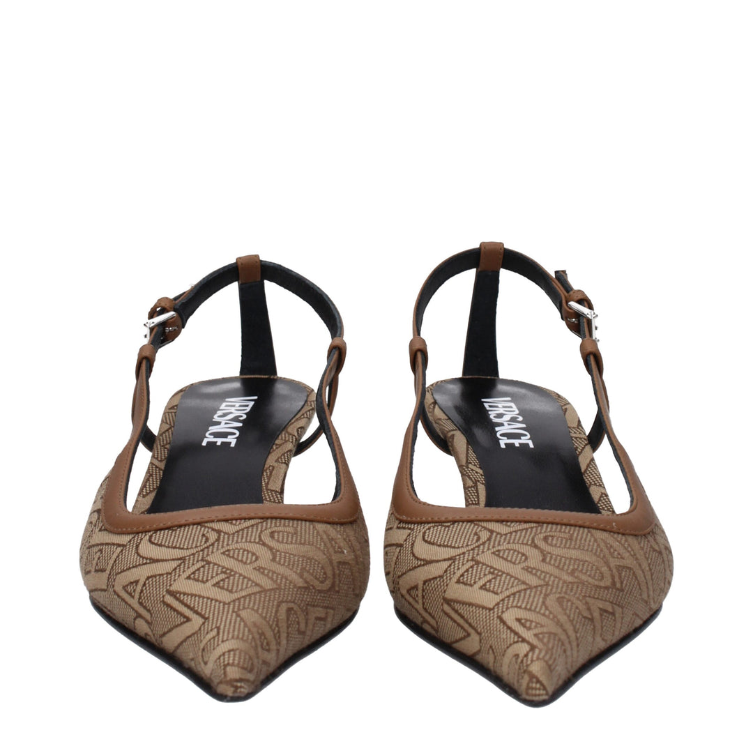 Beige Fabric Sandal