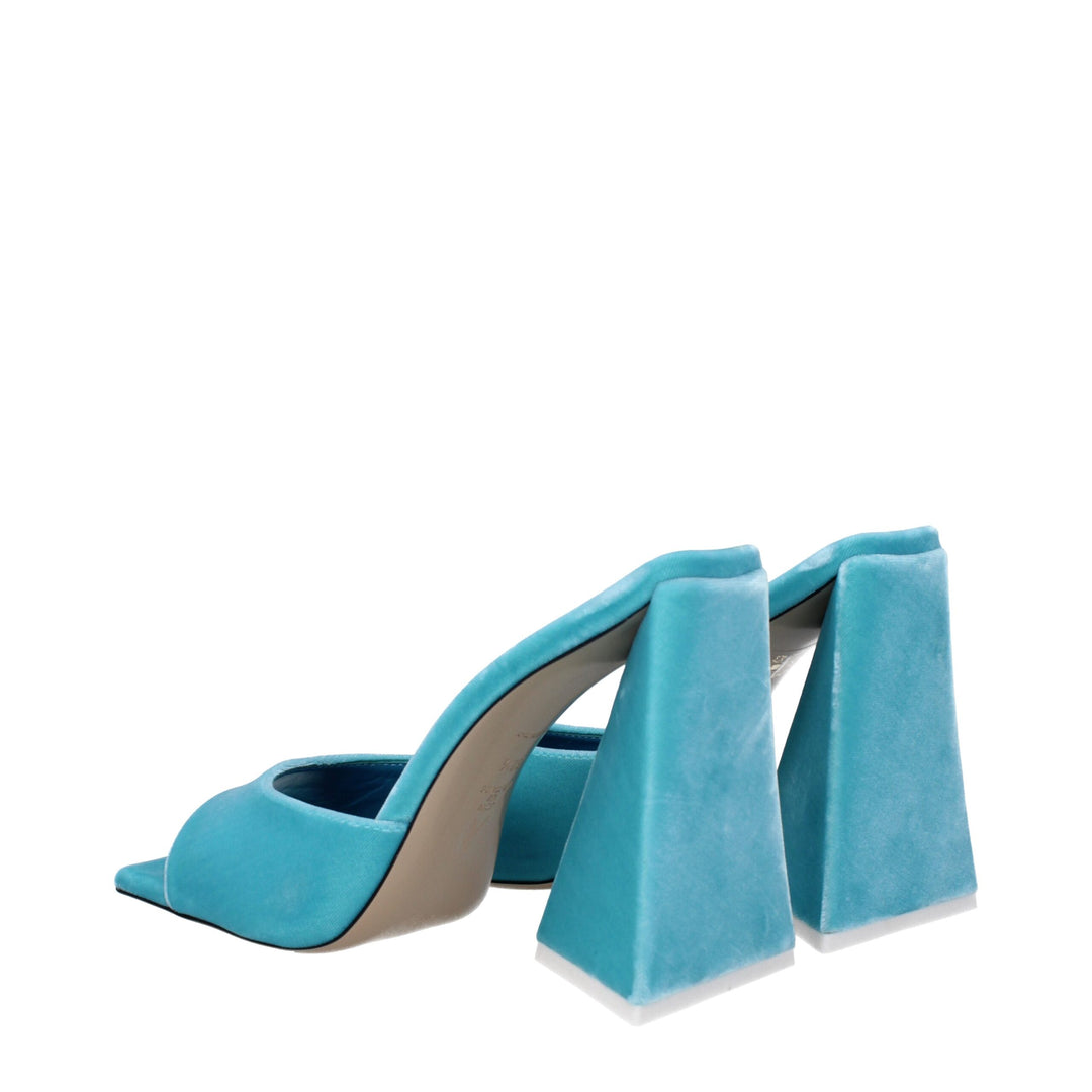 Light Blue Velvet Sandal