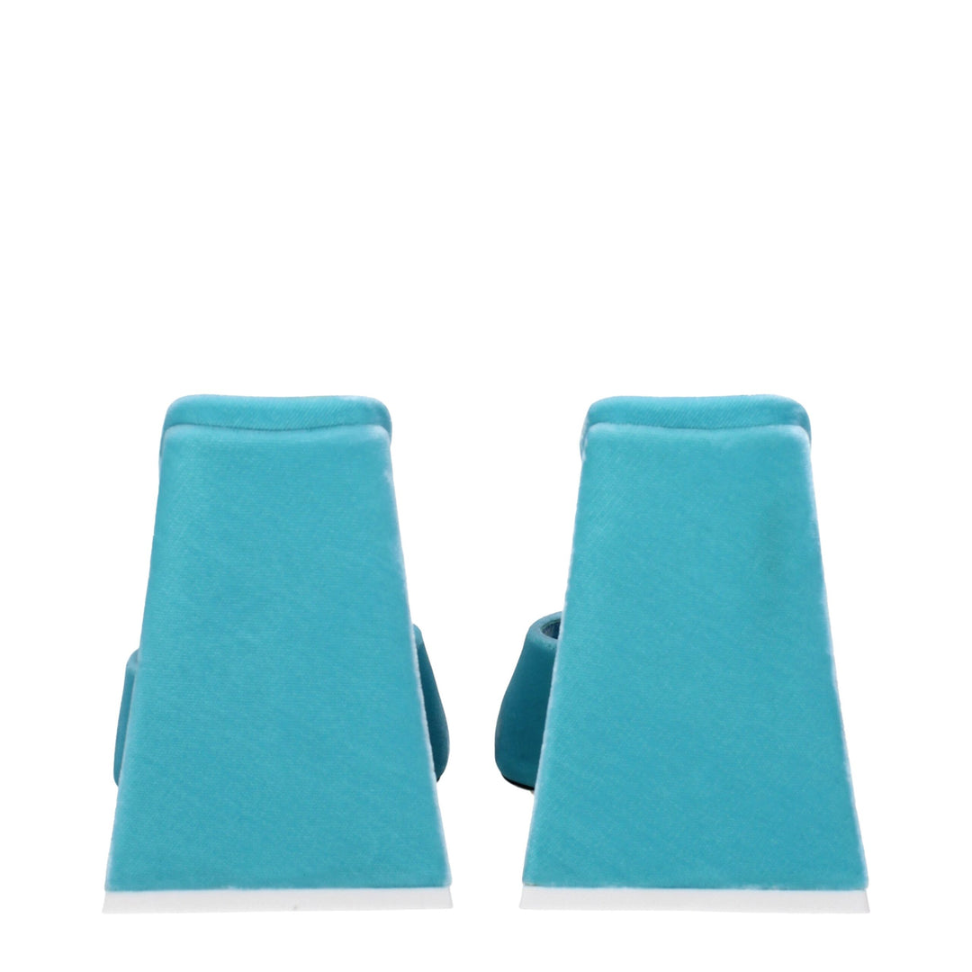 Light Blue Velvet Sandal