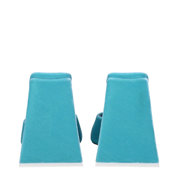 Light Blue Velvet Sandal