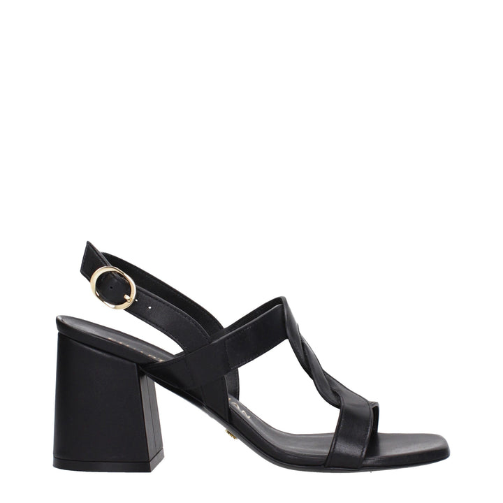 Black Leather Sandal