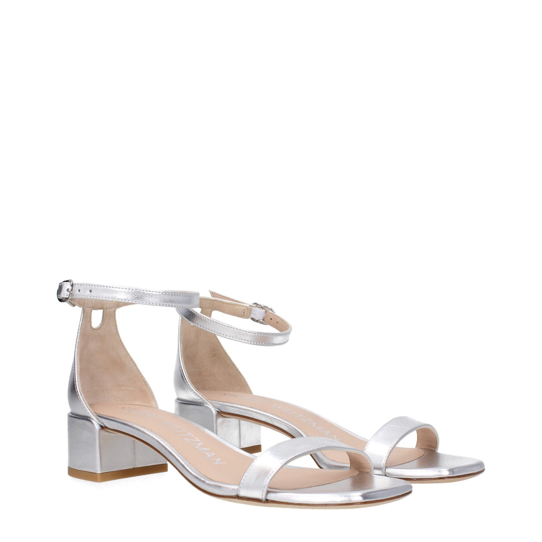 Gray Leather Sandal