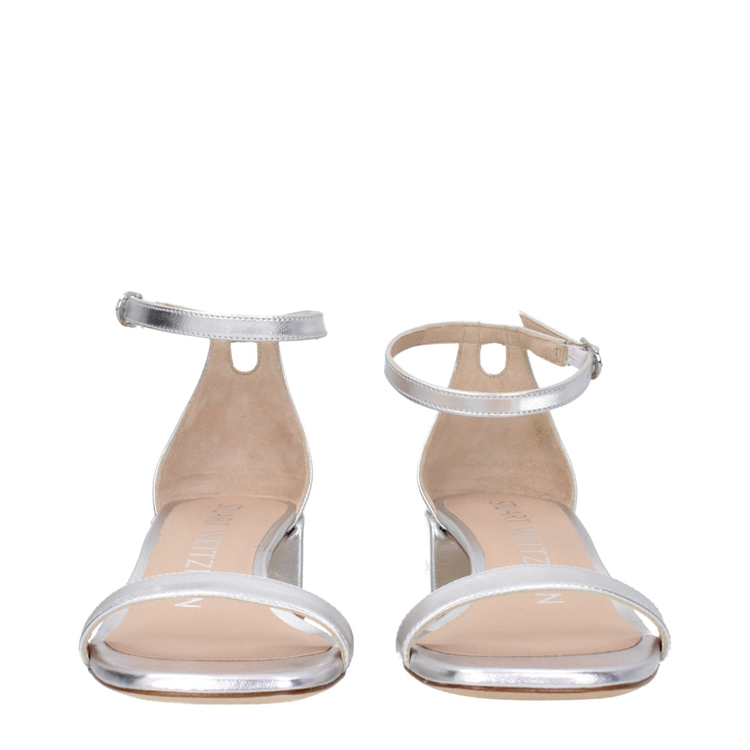 Gray Leather Sandal