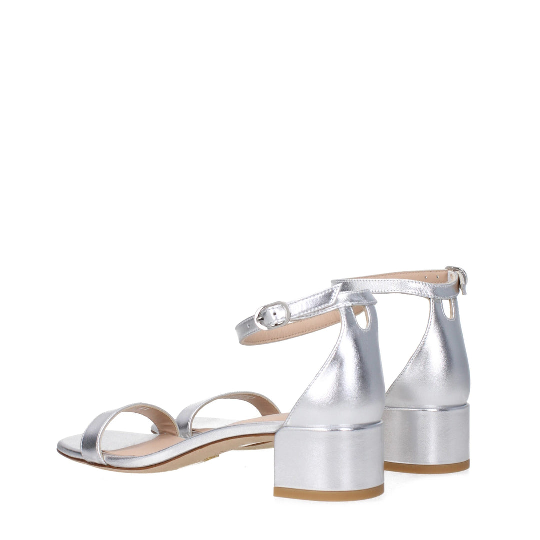 Gray Leather Sandal