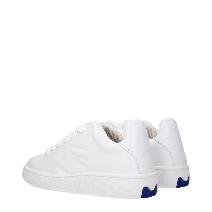 Burberry White Leather Low Tops