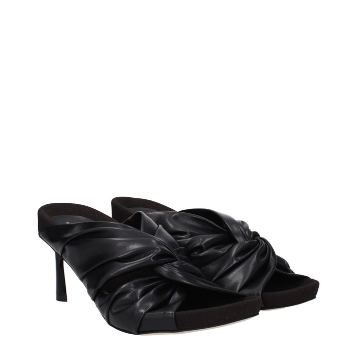 Black Leather Sandal