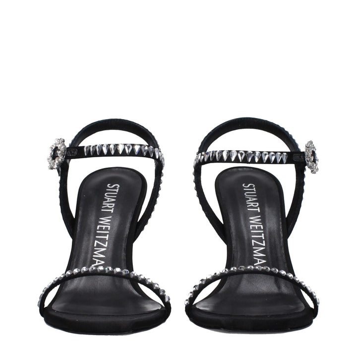 Black Satin Sandal