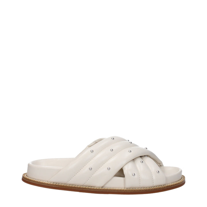 Beige Leather Slipper