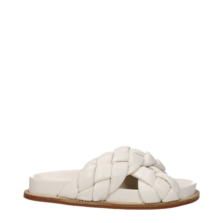 Beige Leather Slipper