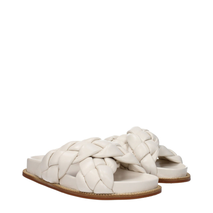 Beige Leather Slipper