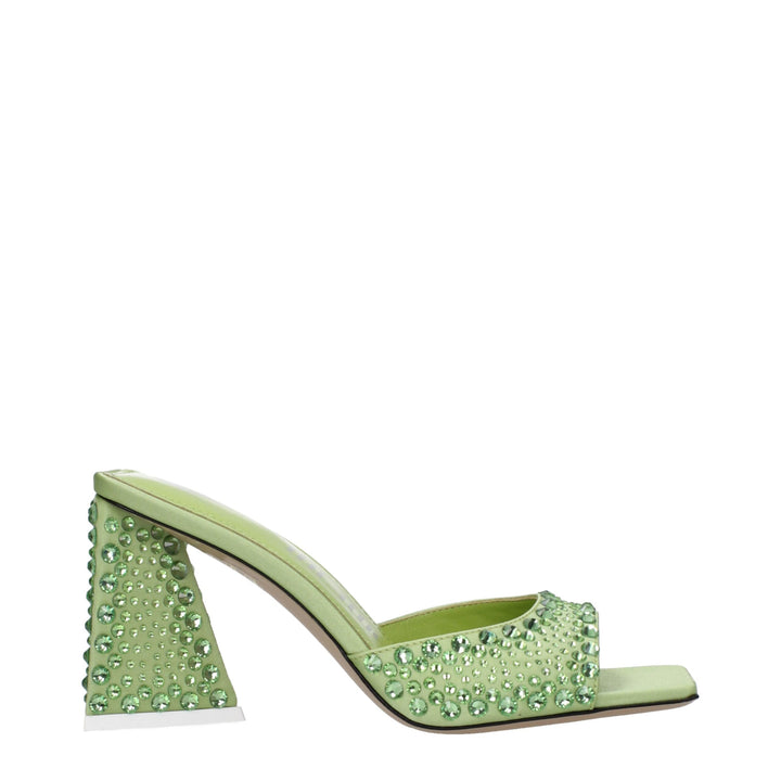 Green Satin Sandal