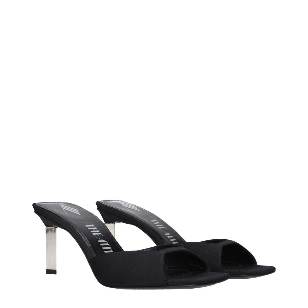 Black Satin Sandal