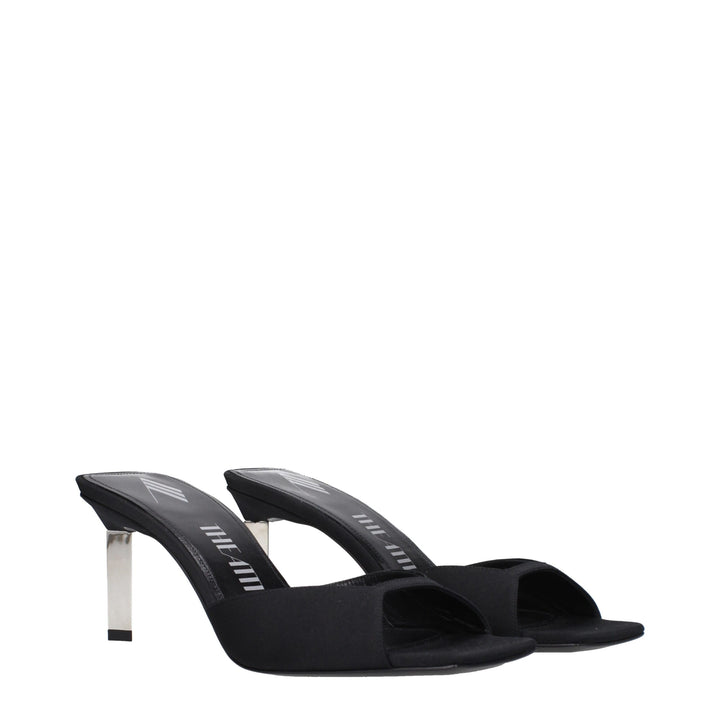 Black Satin Sandal