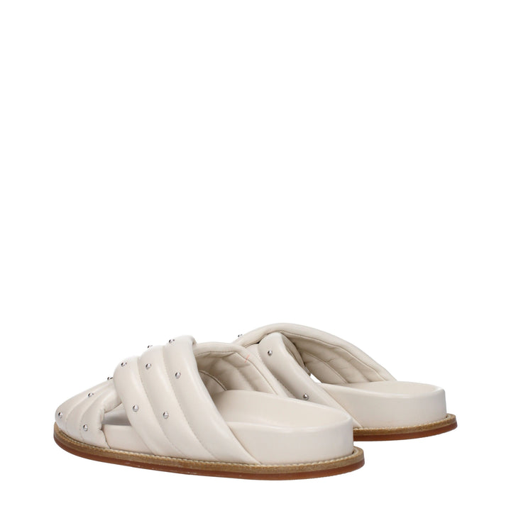 Beige Leather Slipper