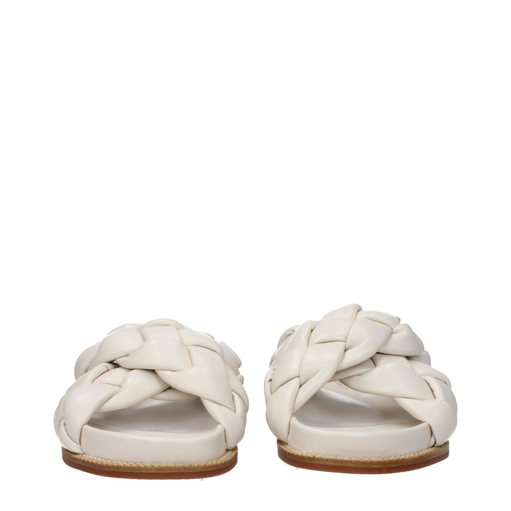 Beige Leather Slipper