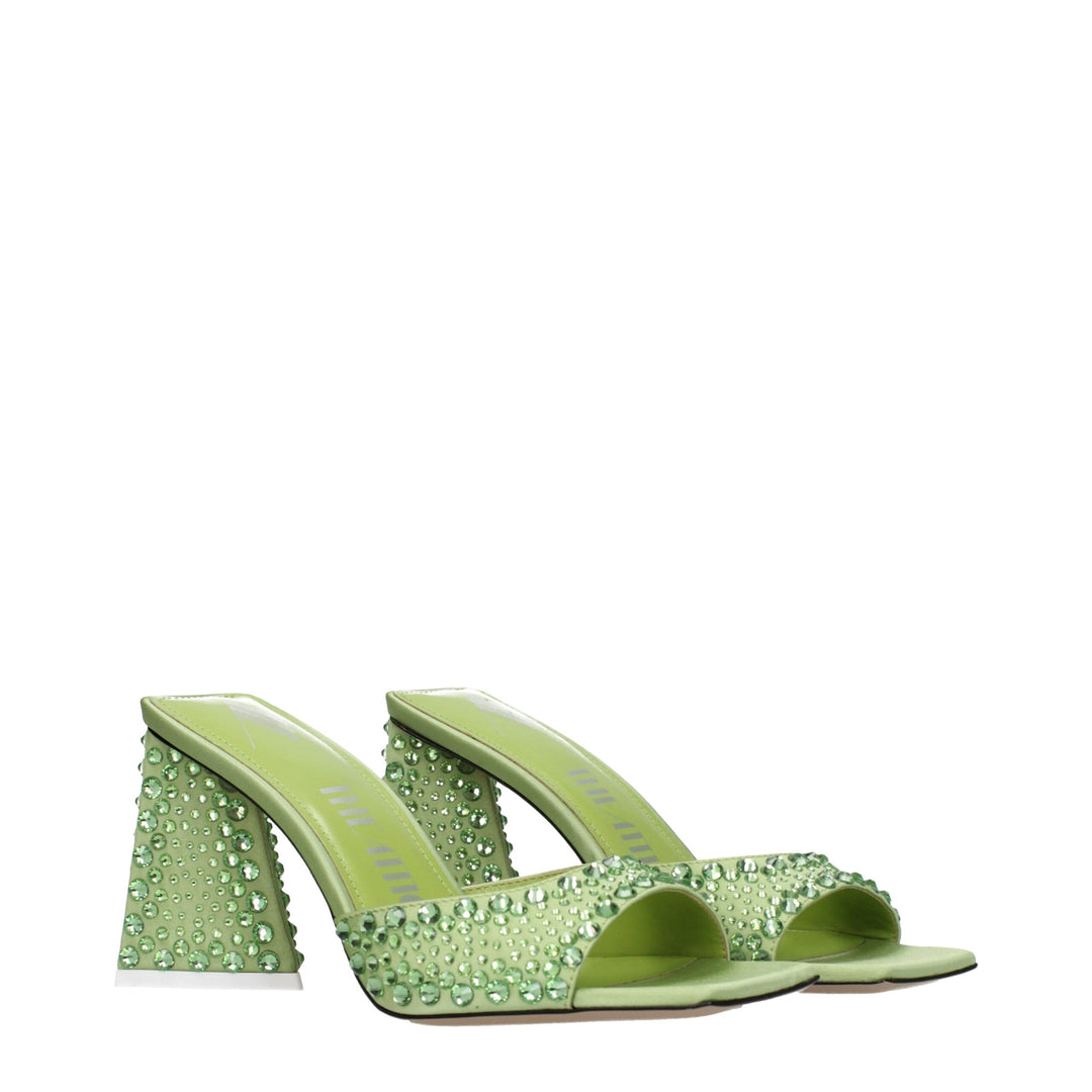Green Satin Sandal