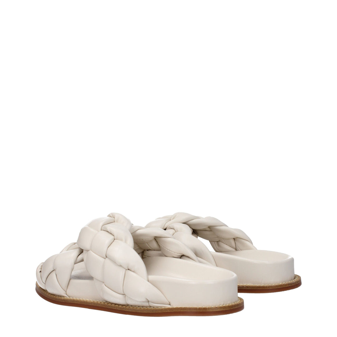 Beige Leather Slipper