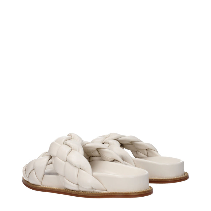 Beige Leather Slipper