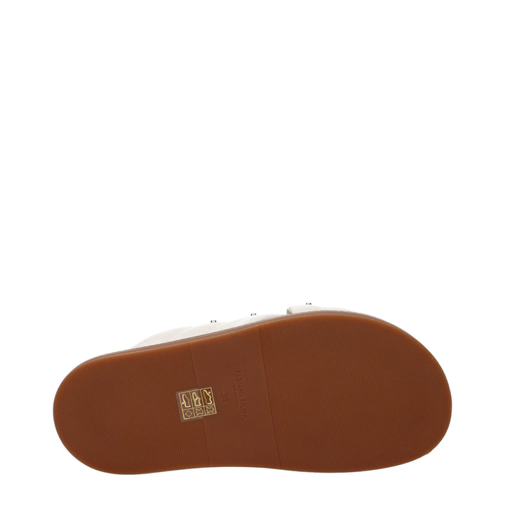 Beige Leather Slipper