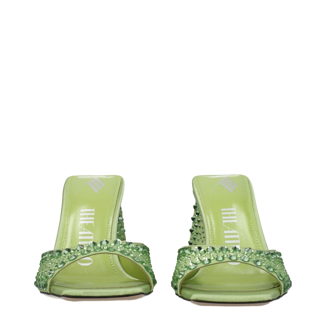 Green Satin Sandal
