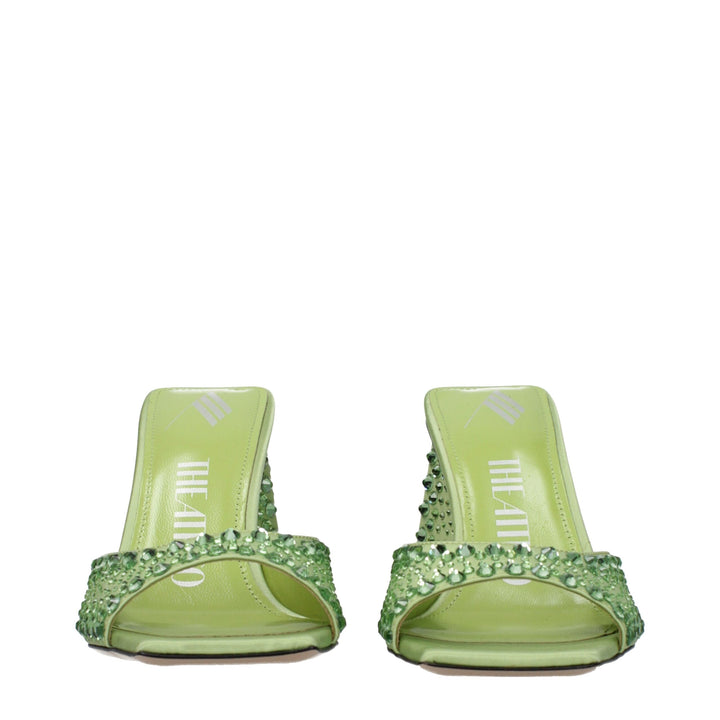 Green Satin Sandal