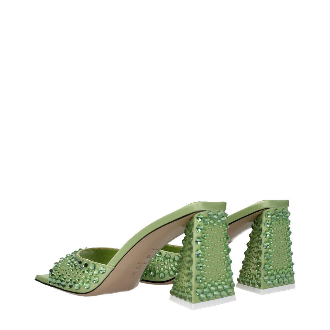 Green Satin Sandal