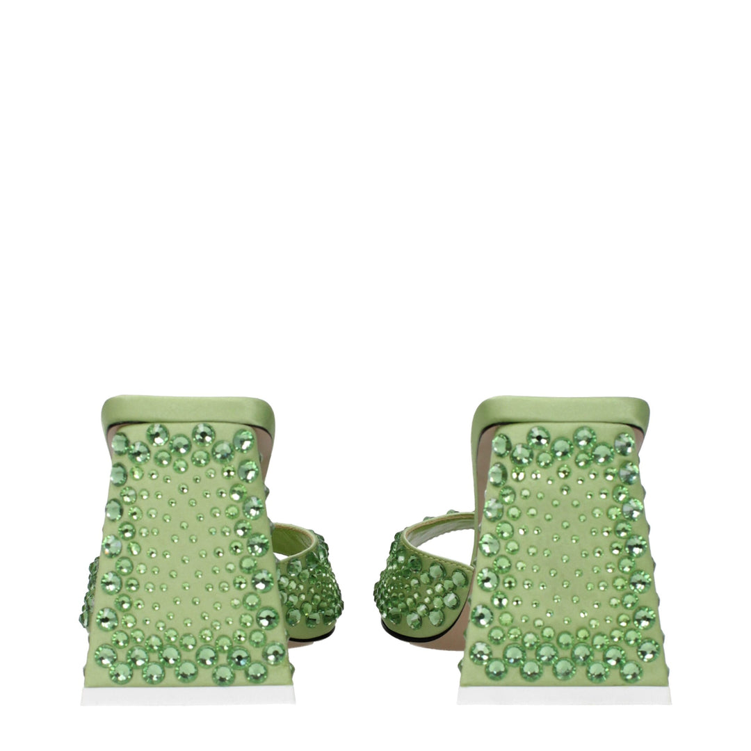 Green Satin Sandal