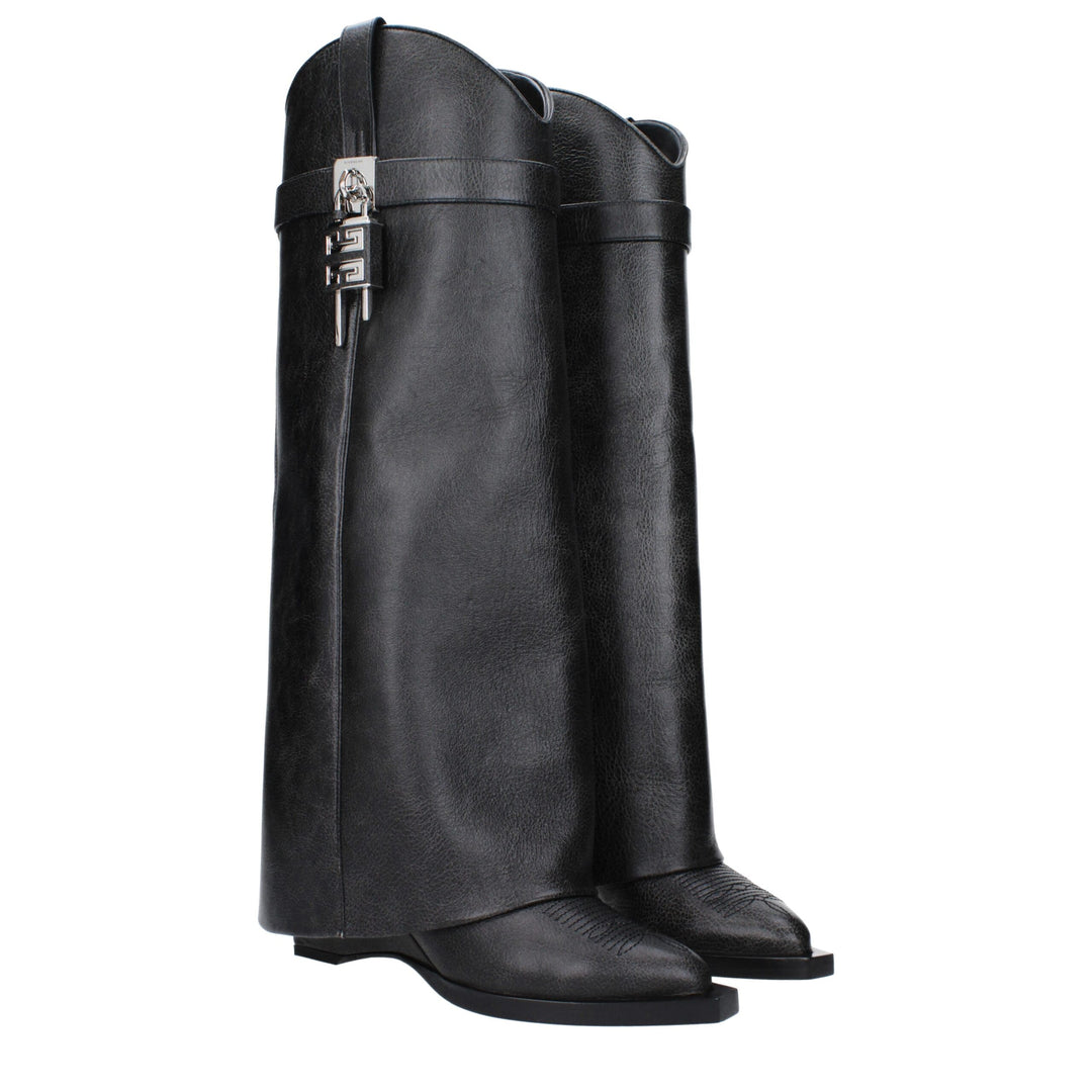 Black Leather Boot