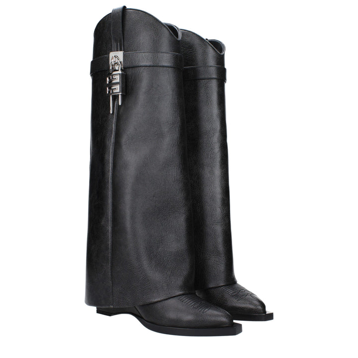 Black Leather Boot