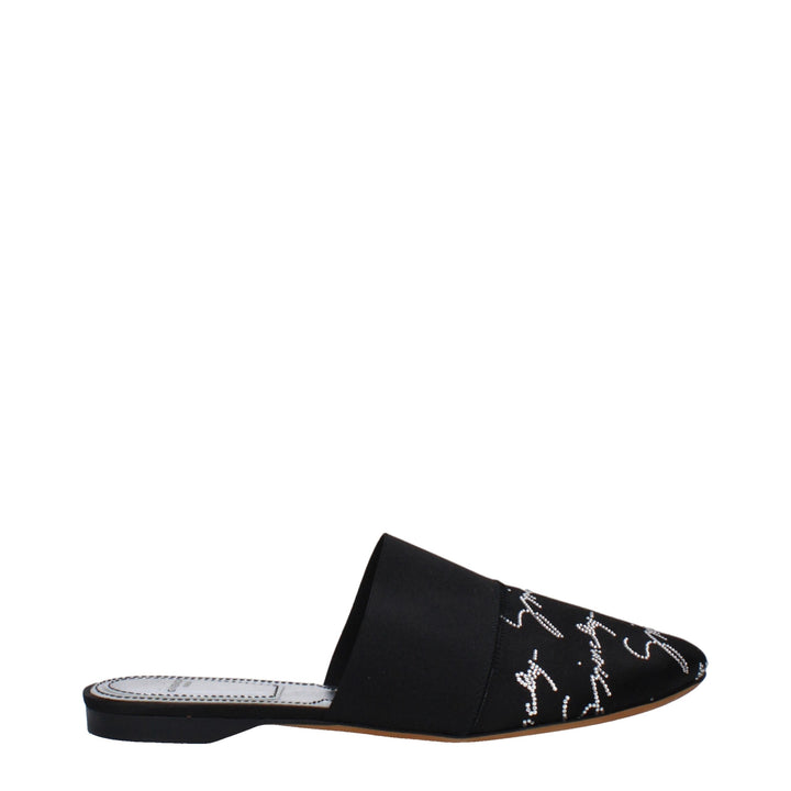 Black Satin Slipper
