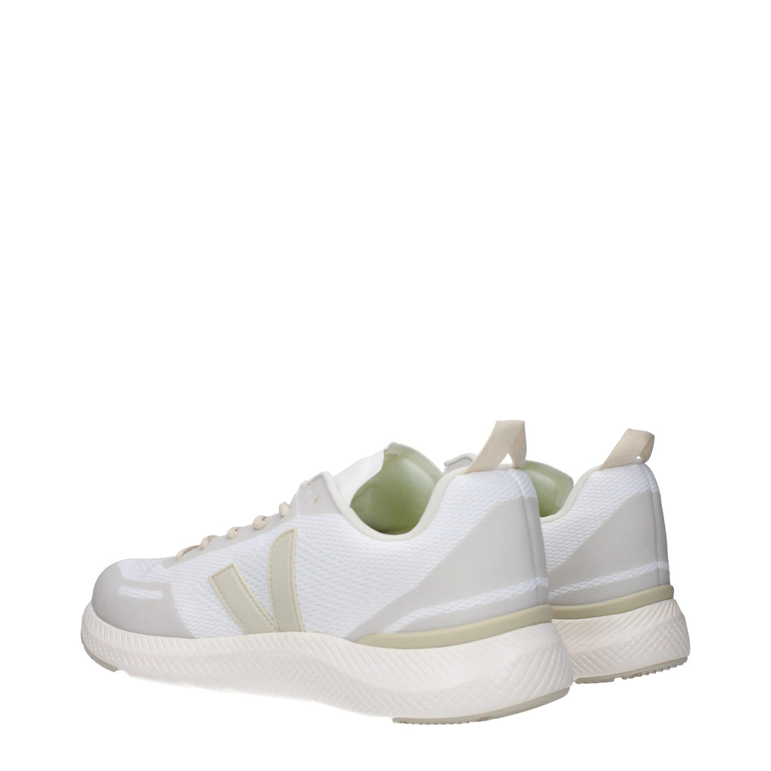 White Fabric Athletic Sneakers