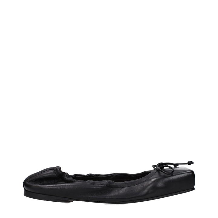 Black Leather Ballet Flat