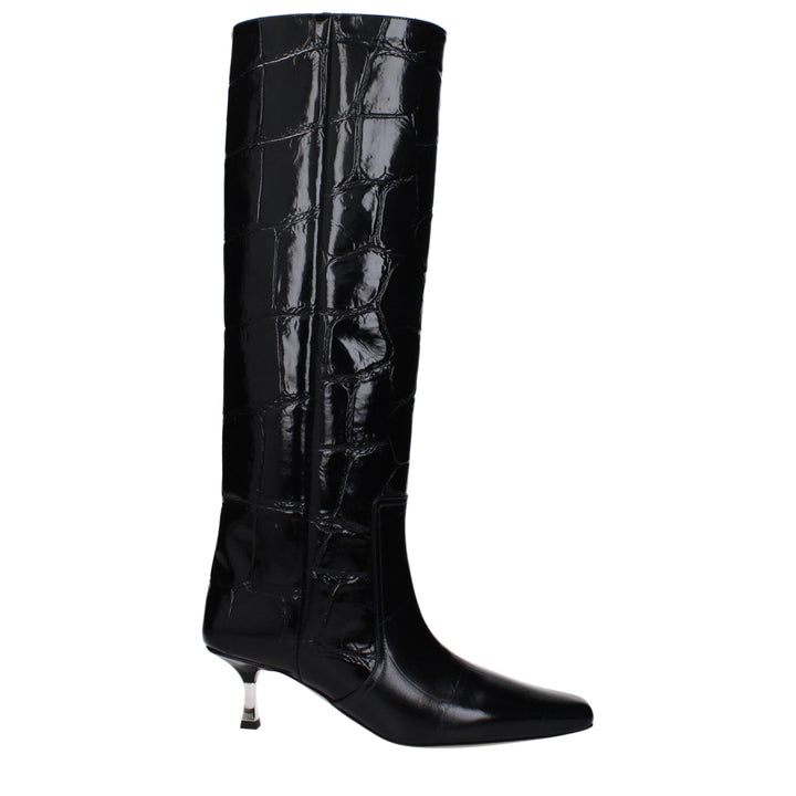 Black Leather Boot