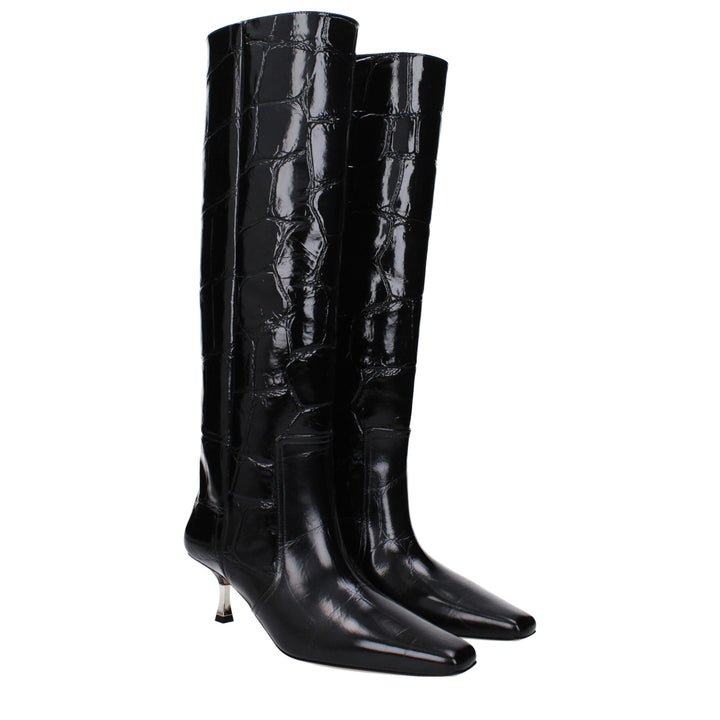 Black Leather Boot