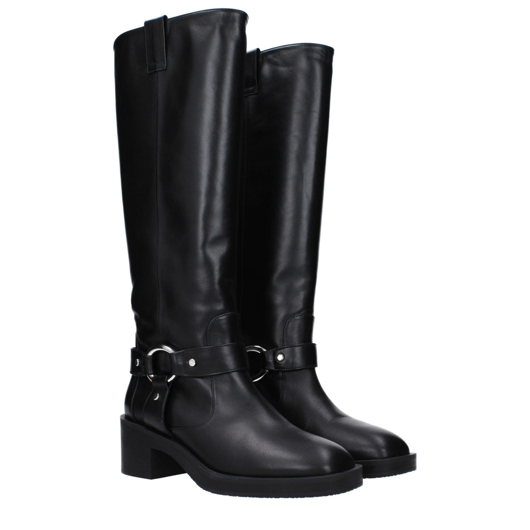 Black Leather Boot