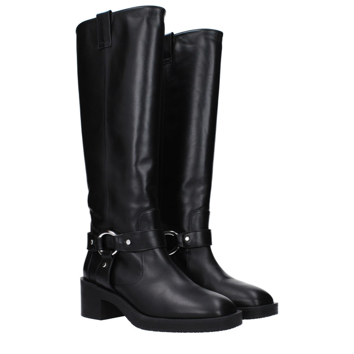 Black Leather Boot