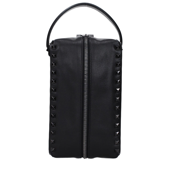 Black Leather Clutch Bag