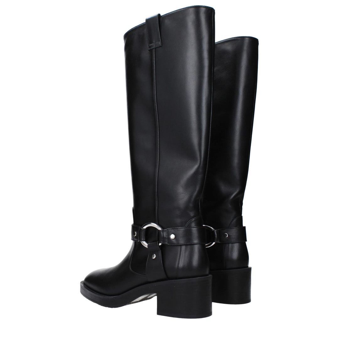 Black Leather Boot