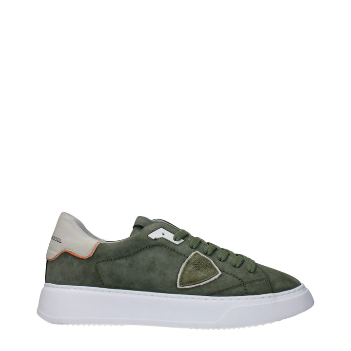 Green Leather Sneakers