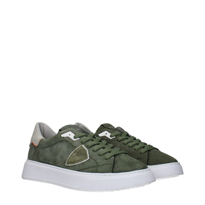 Green Leather Sneakers