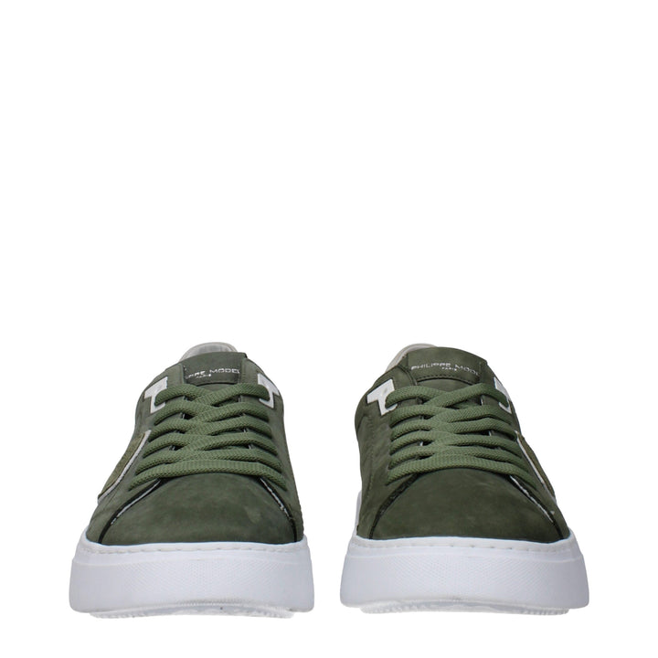 Green Leather Sneakers