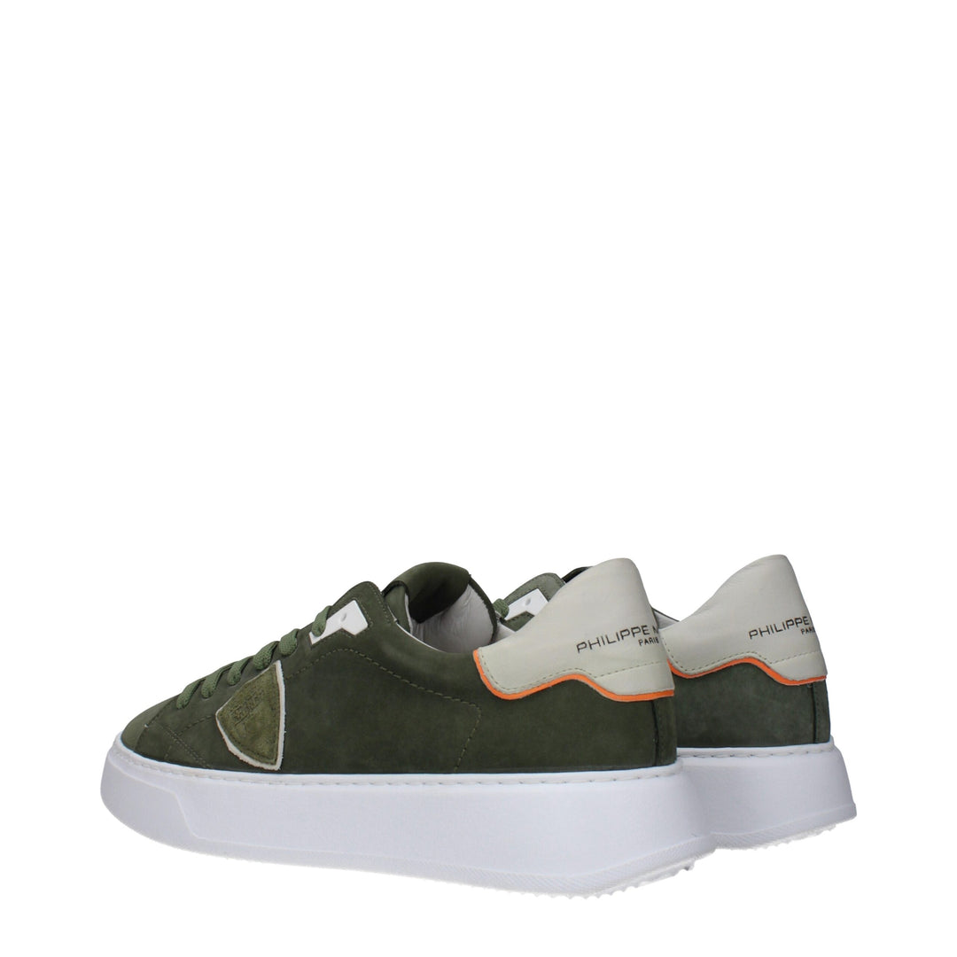 Green Leather Sneakers