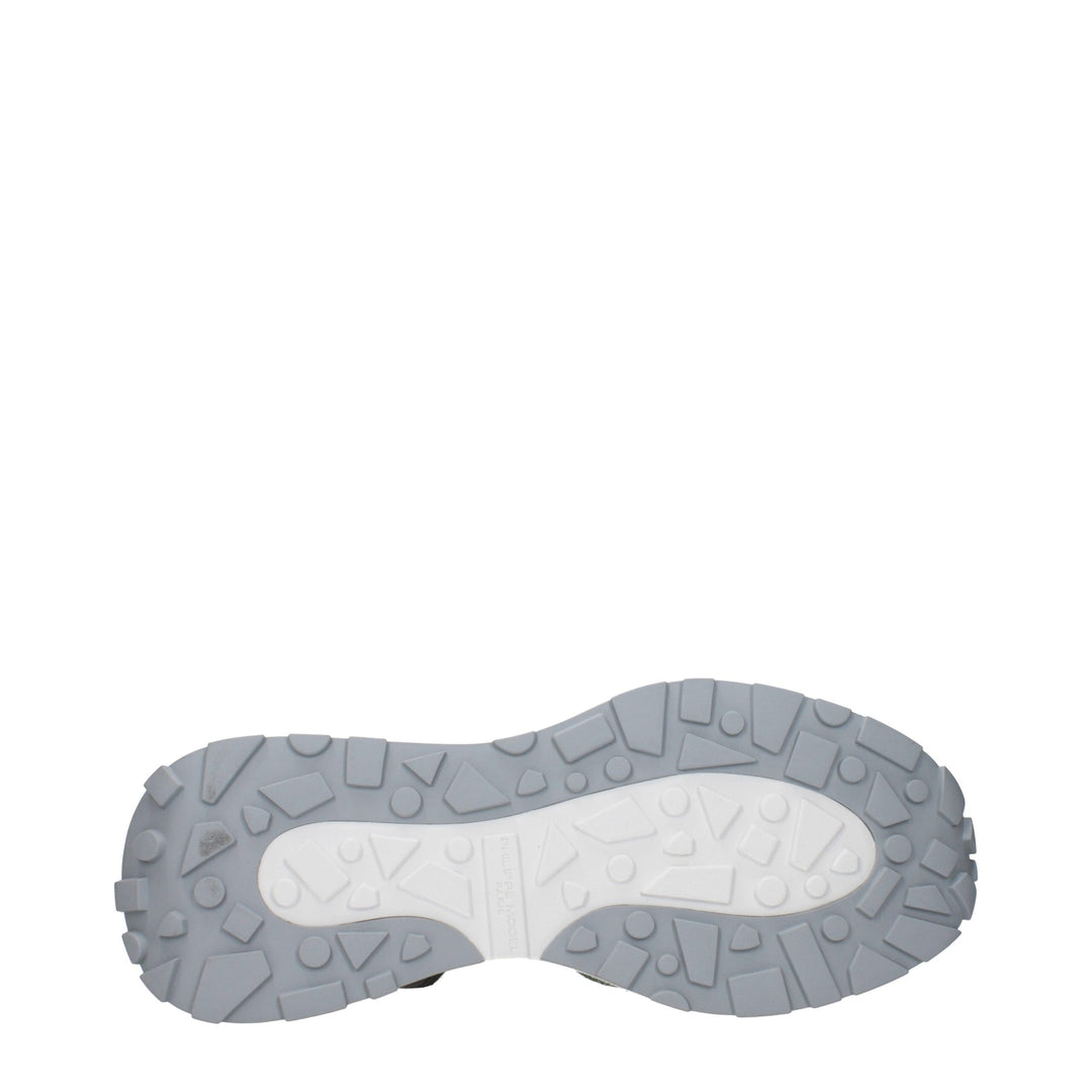 White Fabric Sneakers