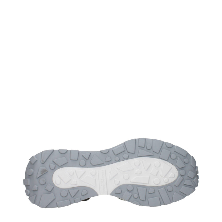 White Fabric Sneakers