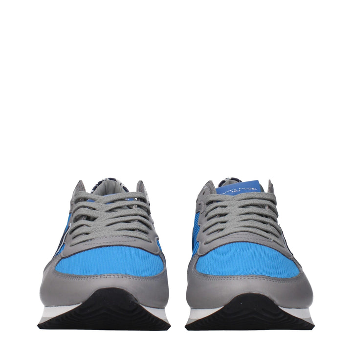 Blue Fabric Sneakers